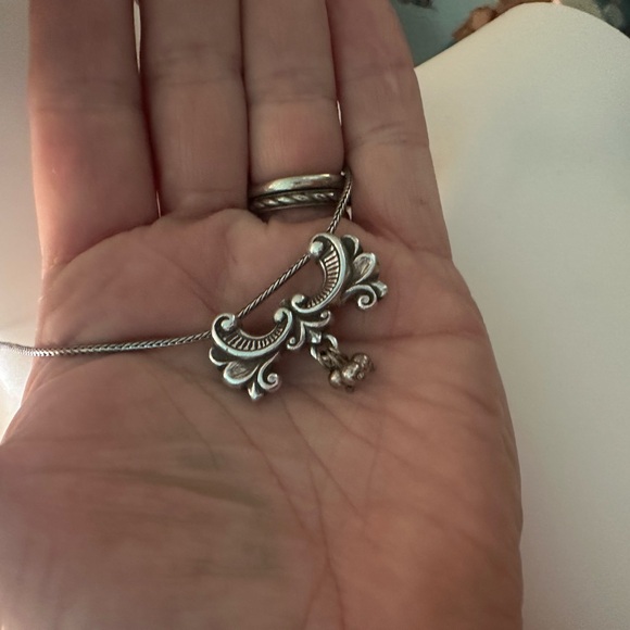 Brighton Silver Plated Scroll Design Pendant Necklace - Picture 3 of 5